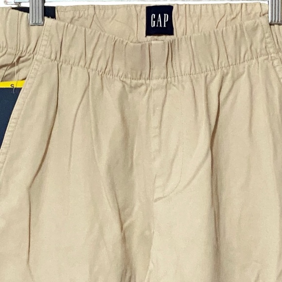 GAP Twill Cargo Pant S Tan Relaxed Fit Pull-On Casual Effortless Comfort NWT - Picture 7 of 10
